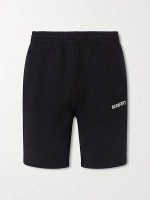 Logo-Print Straight-Leg Cotton-Jersey Shorts Logo-Print Straight-Leg Cotton-Jersey Shorts