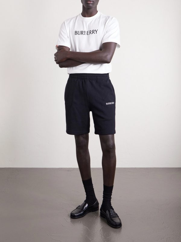 Logo-Print Straight-Leg Cotton-Jersey Shorts - OU Logo-Print Straight-Leg Cotton-Jersey Shorts - OU