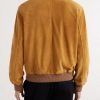 Logo-Appliquéd Suede Harrington Jacket - BK