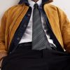 Logo-Appliquéd Suede Harrington Jacket - E1