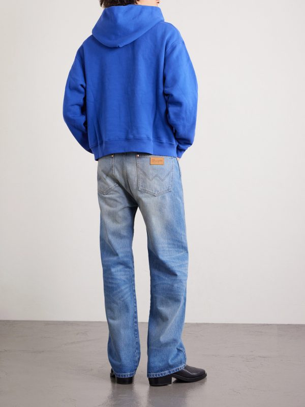 + Wrangler America's Favorite Logo-Embroidered Printed Cotton-Fleece Hoodie - BK