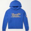 + Wrangler America's Favorite Logo-Embroidered Printed Cotton-Fleece Hoodie