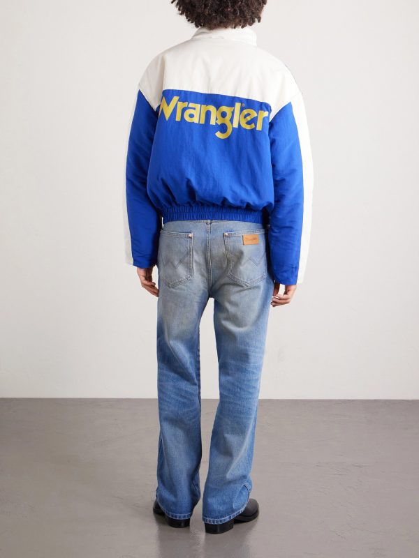 + Wrangler Logo-Print Shell Bomber Jacket - BK