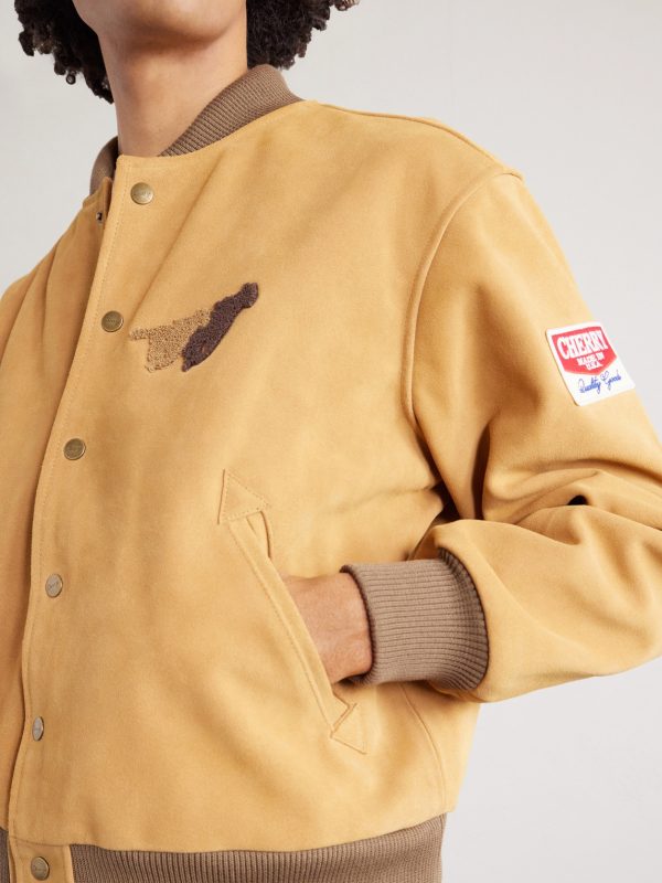 + Wrangler Logo-Appliquéd Embroidered Suede Jacket - CU