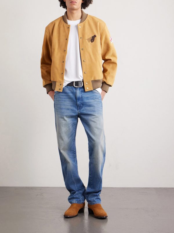 + Wrangler Logo-Appliquéd Embroidered Suede Jacket - OU