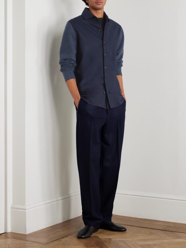 Breia Felt-Panelled CashWish® Overshirt - OU Breia Felt-Panelled CashWish® Overshirt - OU