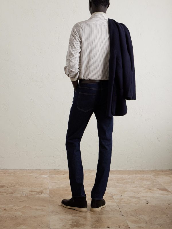 Striped Cotton and Silk-Blend Shirt - BK