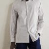 Striped Cotton and Silk-Blend Shirt - FR