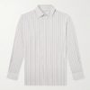 Striped Cotton and Silk-Blend Shirt