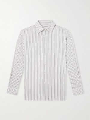 Striped Cotton and Silk-Blend Shirt