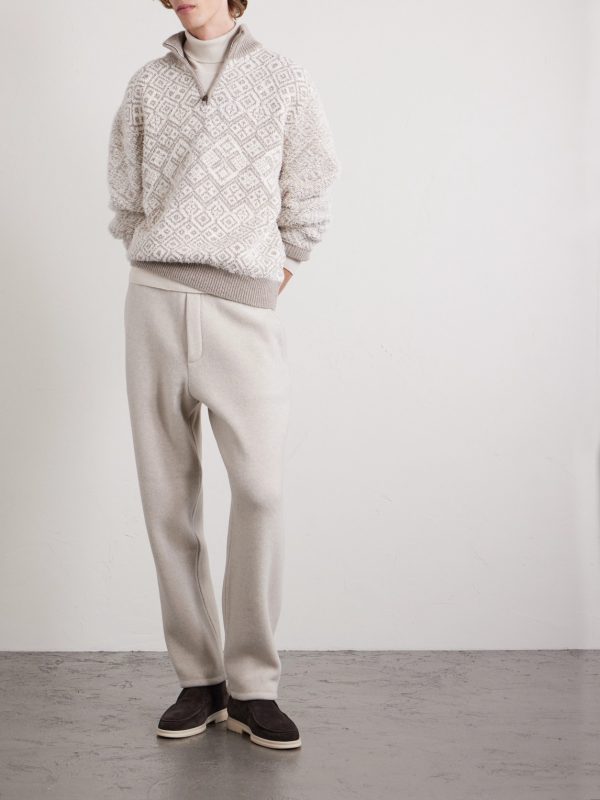 Straight-Leg Wool-Blend Sweatpants - OU