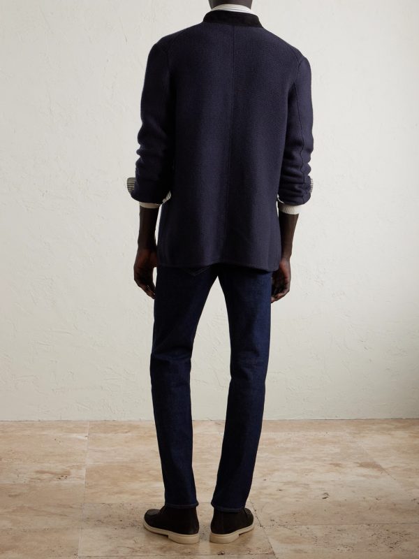 Arola Suede-Trimmed Cashmere-Blend Jacket - BK