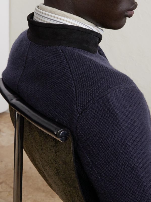 Arola Suede-Trimmed Cashmere-Blend Jacket - CU