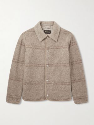 Alta Badia Striped Yak Wool Overshirt Alta Badia Striped Yak Wool Overshirt