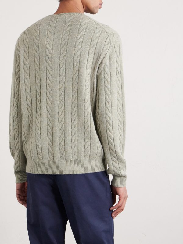 Cedar Cable-Knit Cashmere Sweater - BK Cedar Cable-Knit Cashmere Sweater - BK