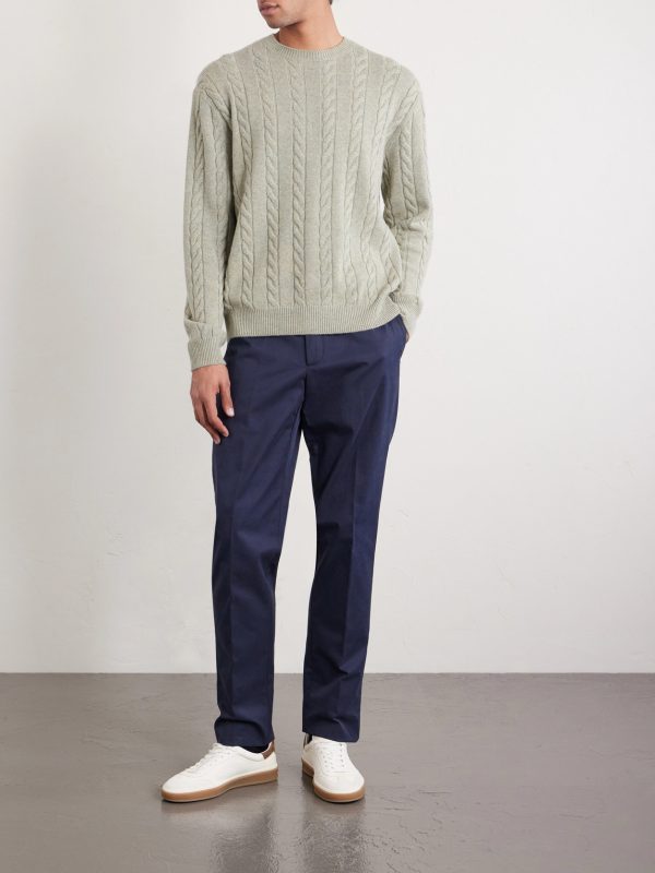 Cedar Cable-Knit Cashmere Sweater - OU Cedar Cable-Knit Cashmere Sweater - OU