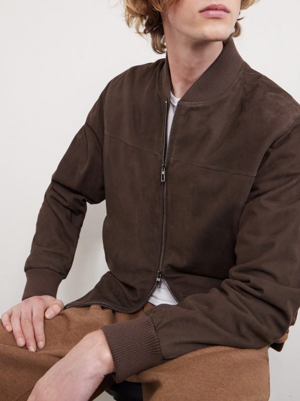 Ivy Padded Suede Bomber Jacket - CU Ivy Padded Suede Bomber Jacket - CU
