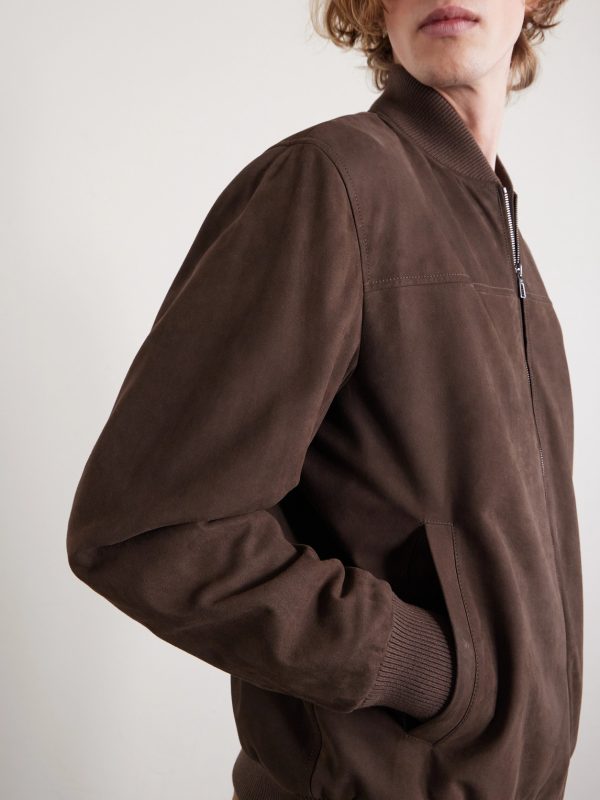 Ivy Padded Suede Bomber Jacket - E1 Ivy Padded Suede Bomber Jacket - E1