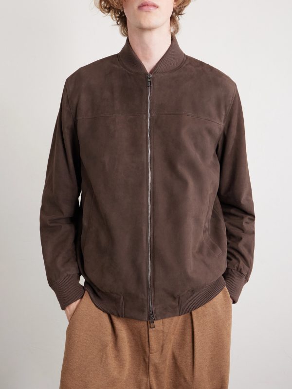 Ivy Padded Suede Bomber Jacket - FR Ivy Padded Suede Bomber Jacket - FR