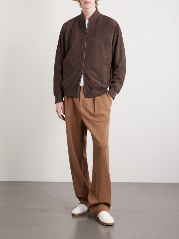 Ivy Padded Suede Bomber Jacket - OU Ivy Padded Suede Bomber Jacket - OU