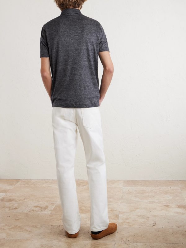 Linen Polo Shirt - BK Linen Polo Shirt - BK
