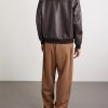 Halden Full-Grain Leather Bomber Jacket - BK
