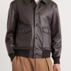 Halden Full-Grain Leather Bomber Jacket - FR