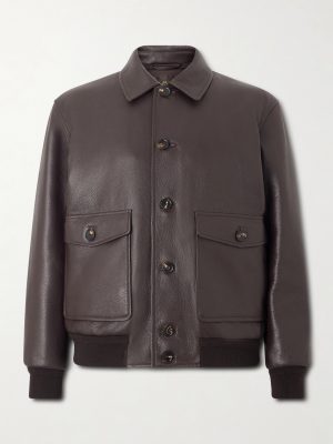 Halden Full-Grain Leather Bomber Jacket Halden Full-Grain Leather Bomber Jacket