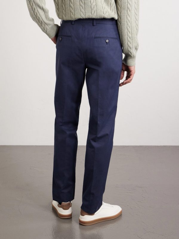 Jarno Slim-Fit Straight-Leg Cotton-Twill Trousers - BK Jarno Slim-Fit Straight-Leg Cotton-Twill Trousers - BK