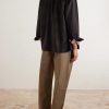 Fuji Cleveland Cotton-Gabardine Wide-Leg Trousers - BK Fuji Cleveland Cotton-Gabardine Wide-Leg Trousers - BK