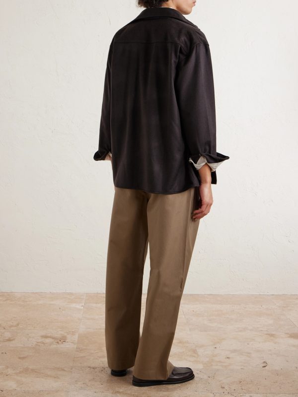 Fuji Cleveland Cotton-Gabardine Wide-Leg Trousers - BK Fuji Cleveland Cotton-Gabardine Wide-Leg Trousers - BK