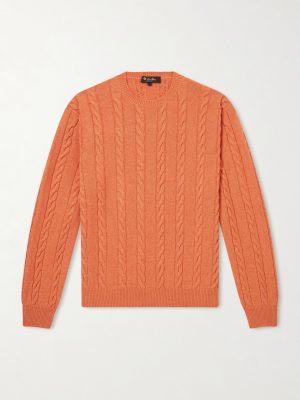 Cedar Cable-Knit Cashmere Sweater