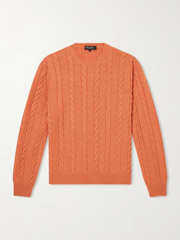 Cedar Cable-Knit Cashmere Sweater