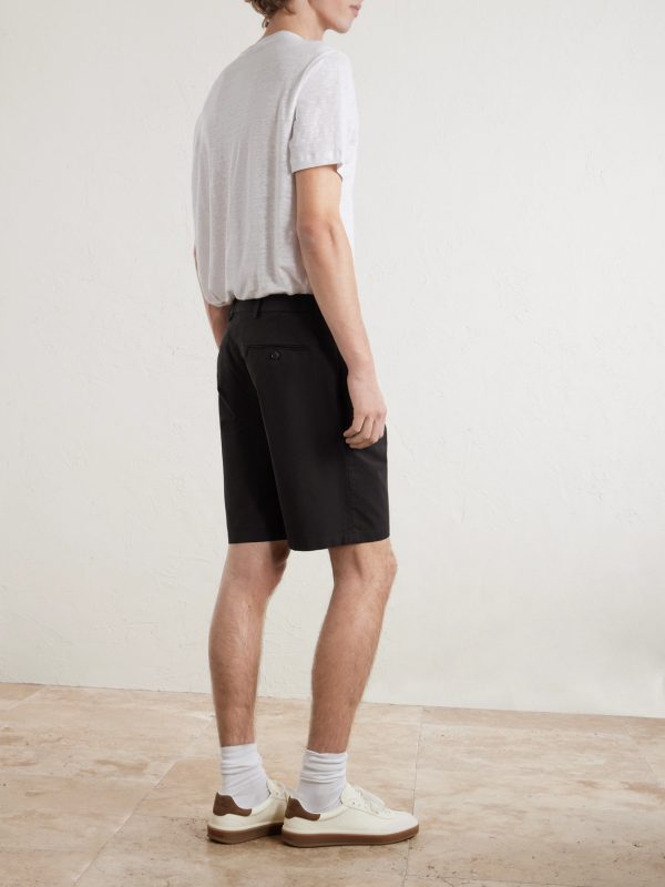 Jarno Straight-Leg Stretch-Cotton Bermuda Shorts - BK Jarno Straight-Leg Stretch-Cotton Bermuda Shorts - BK