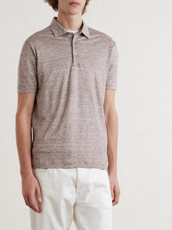 Linen Polo Shirt - FR Linen Polo Shirt - FR
