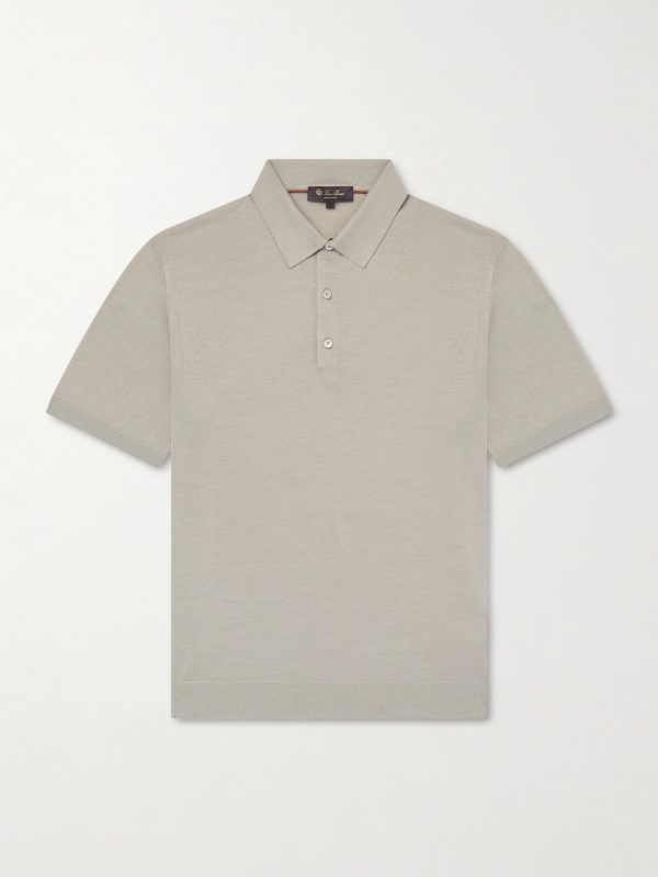 Slim-Fit Wool, Silk and Cashmere-Blend Polo Shirt Slim-Fit Wool, Silk and Cashmere-Blend Polo Shirt