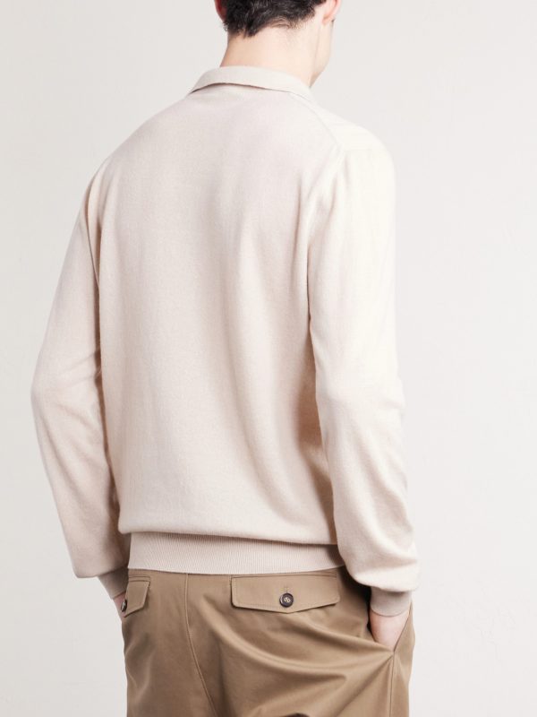 Sergio Cashmere Polo Sweater - BK Sergio Cashmere Polo Sweater - BK