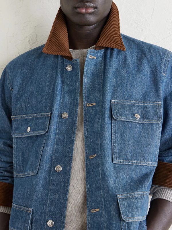 Austin Corduroy-Trimmed Denim Jacket - CU Austin Corduroy-Trimmed Denim Jacket - CU