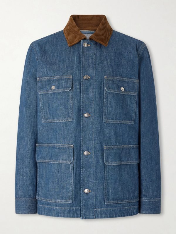 Austin Corduroy-Trimmed Denim Jacket Austin Corduroy-Trimmed Denim Jacket