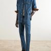 Austin Corduroy-Trimmed Denim Jacket - OU Austin Corduroy-Trimmed Denim Jacket - OU