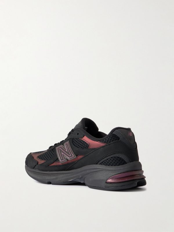 2010 Leather-Trimmed Mesh and Suede Sneakers - BK 2010 Leather-Trimmed Mesh and Suede Sneakers - BK