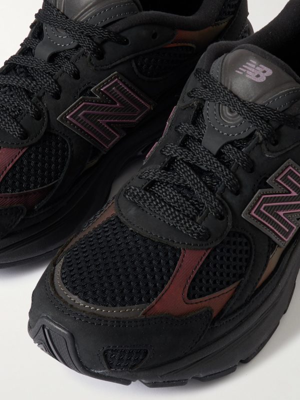 2010 Leather-Trimmed Mesh and Suede Sneakers - CU 2010 Leather-Trimmed Mesh and Suede Sneakers - CU
