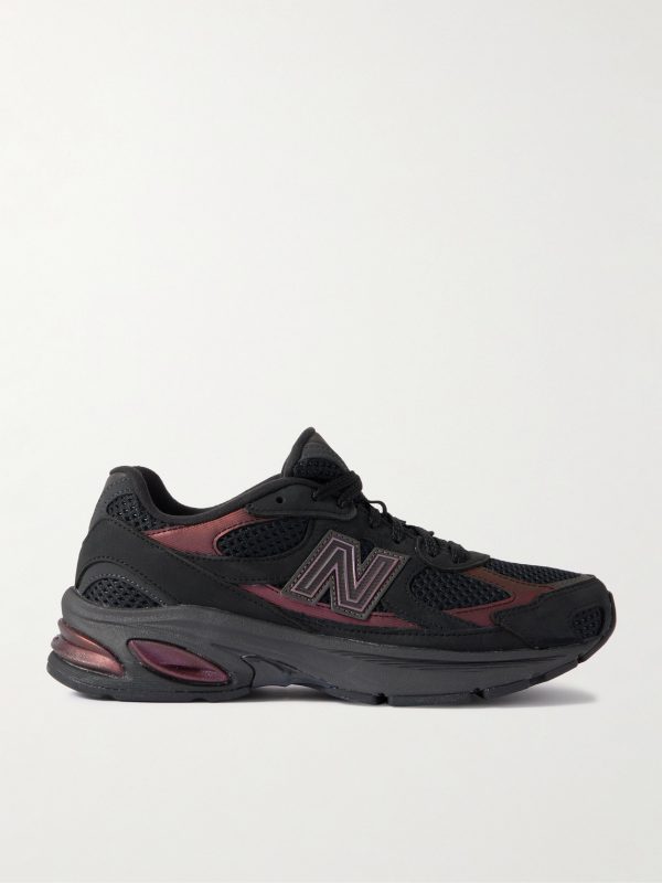 2010 Leather-Trimmed Mesh and Suede Sneakers 2010 Leather-Trimmed Mesh and Suede Sneakers