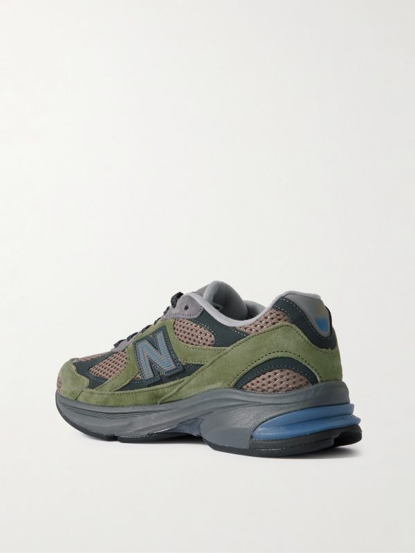 2010 Leather-Trimmed Mesh and Suede Sneakers - BK 2010 Leather-Trimmed Mesh and Suede Sneakers - BK