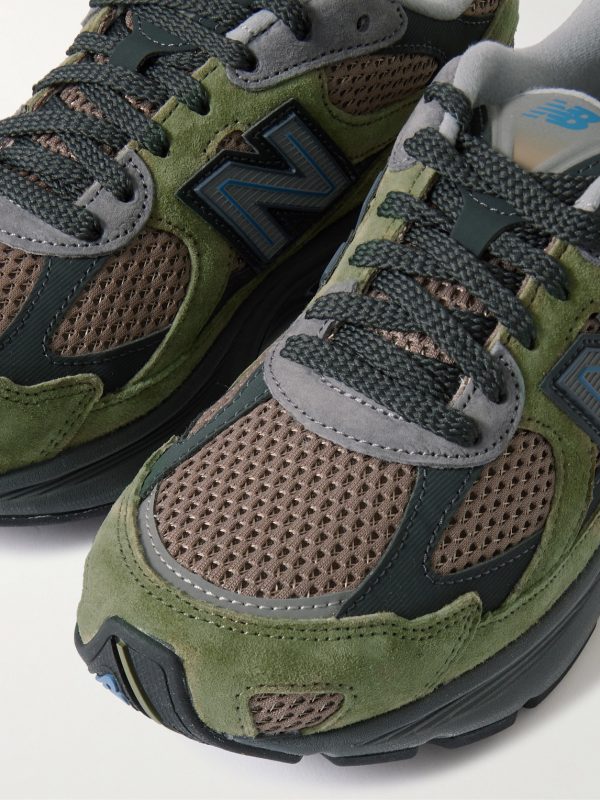 2010 Leather-Trimmed Mesh and Suede Sneakers - CU 2010 Leather-Trimmed Mesh and Suede Sneakers - CU