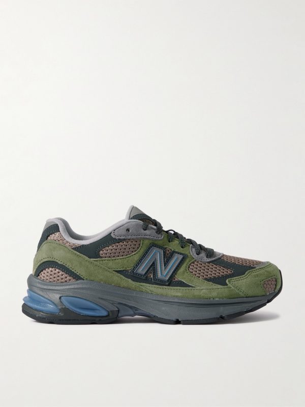 2010 Leather-Trimmed Mesh and Suede Sneakers 2010 Leather-Trimmed Mesh and Suede Sneakers