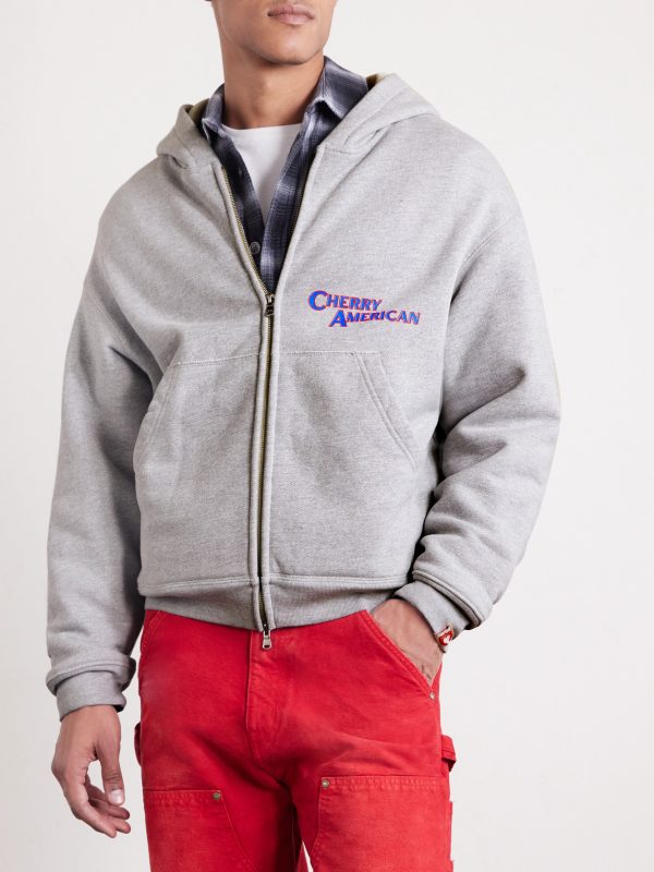 Logo-Print Cotton-Blend Jersey Zip-Up Hoodie - FR