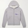 Logo-Print Cotton-Blend Jersey Zip-Up Hoodie