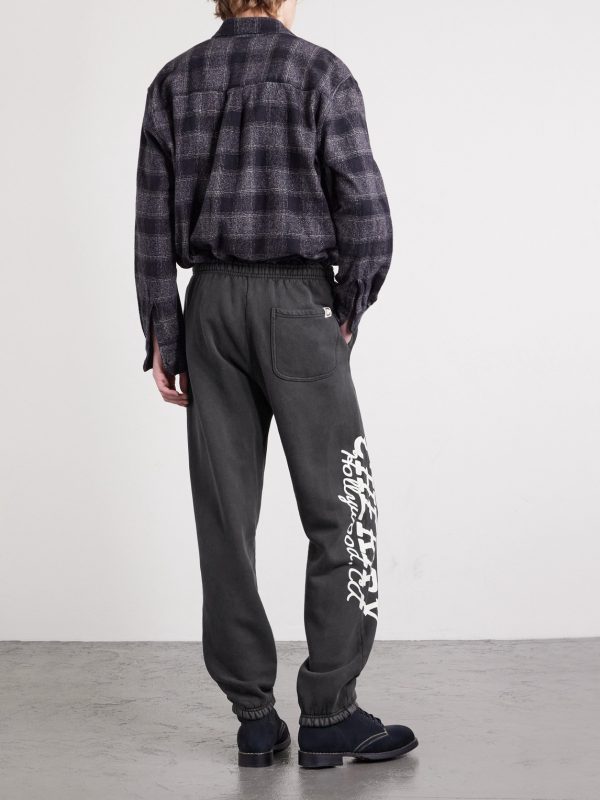 Hollywood Logo-Print Appliquéd Cotton-Jersey Sweatpants - BK Hollywood Logo-Print Appliquéd Cotton-Jersey Sweatpants - BK