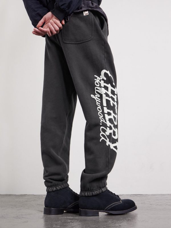 Hollywood Logo-Print Appliquéd Cotton-Jersey Sweatpants - E1 Hollywood Logo-Print Appliquéd Cotton-Jersey Sweatpants - E1